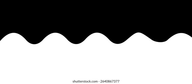 Website border, form of web page divider. Geometric and organic split header for graphic design template - app, banner, page, poster, menu. vector