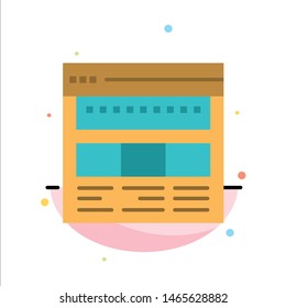 Website, Browser, Business, Corporate, Page, Web, Webpage Abstract Flat Color Icon Template. Vector Icon Template background