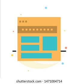 Website, Browser, Business, Corporate, Page, Web, Webpage Abstract Flat Color Icon Template. Vector Icon Template background