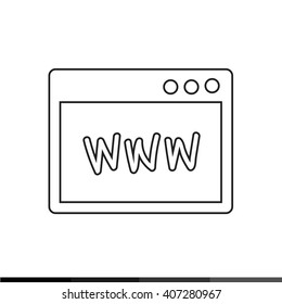 Website Browser Icon Illustration design