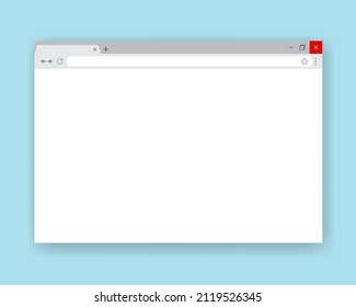 Navegador de sitios web con interfaz de usuario moderna. Navegador de Internet en blanco para el sistema operativo windows.