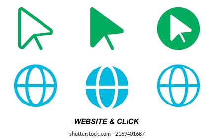 
icono de exploración del sitio web y haga clic para su comodidad