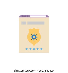 Website browsing security protection icon