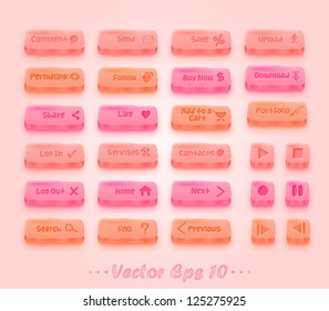 Website bubble gum buttons