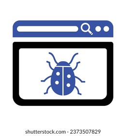 Website Bug Icon, Vector Graphics