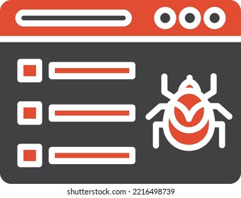 Website Bug Vector icon which is suitable for commercial work and easily modify or edit it
