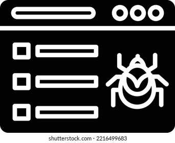 Website Bug Vector icon which is suitable for commercial work and easily modify or edit it
