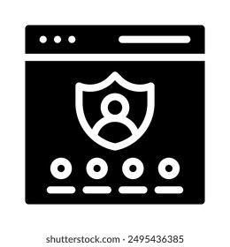 website builder icon with style glyph