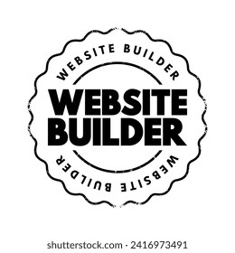 Website Builder text stamp, concept background