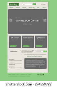 website business green template with business style