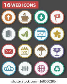 Website and business icons,Colorful version