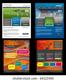 website business templates set