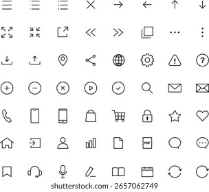 Conjunto de iconos de interfaz de usuario de negocio de Sitio web