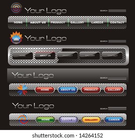 Website button bars set template