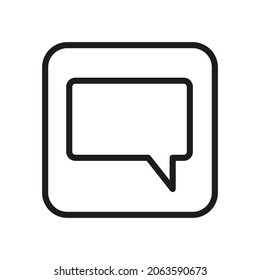 Website Button Interface Outline Vector Icon. Illustration Of A Stroke Vector On A White Background. For App And Website
