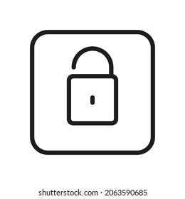 Website Button Interface Outline Vector Icon. Illustration Of A Stroke Vector On A White Background. For App And Website