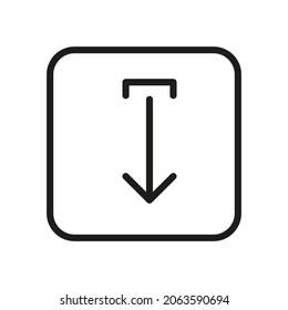 Website Button Interface Outline Vector Icon. Illustration Of A Stroke Vector On A White Background. For App And Website