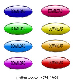 Website button set. Vector illustration