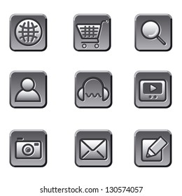 website buttons icon set