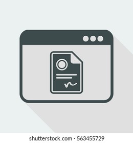 Website certificate - Vector flat icon