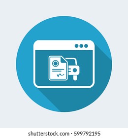 Website certificate - Vector flat icon