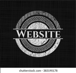 Website chalk emblem, retro style, chalk or chalkboard texture