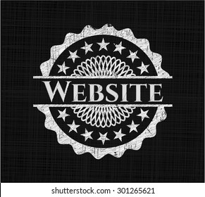 Website-Kreide-Emblem auf der Tafel