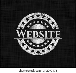 Website chalk emblem written on a blackboard