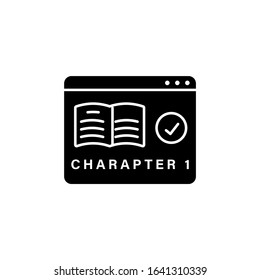 Website chapter 1 done icon. Simple online study icons for ui and ux website or mobile application