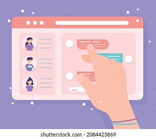 website chat speech bubbles, messages