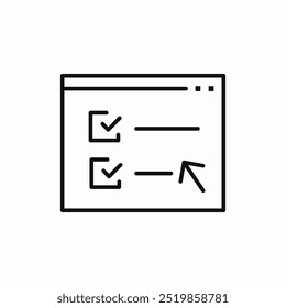 Website-Checkliste Symbol Vektor