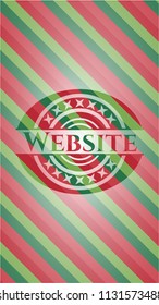 Website christmas style emblem.
