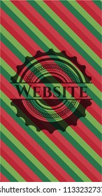 Website christmas style emblem.