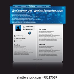 website clean template. Vector eps 10