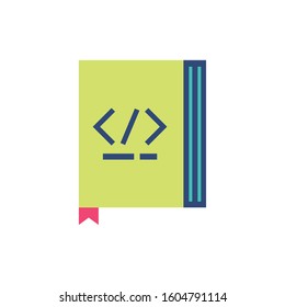 Website code book design, Programming web designer technology internet media modern and development theme Vector illustration