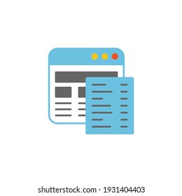 Website Code, html icon in color icon, isolated on white background 