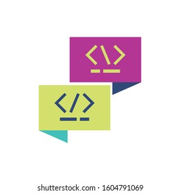 Website code inside frames design, Programming web designer technology internet media modern and development theme Vector illustration