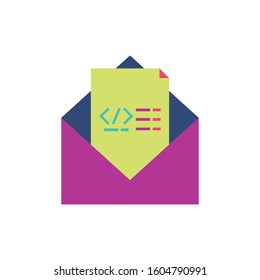 Website code and message design, Programming web designer technology internet media modern and development theme Vector illustration