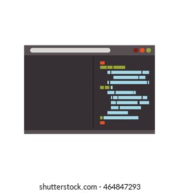 website code technology internet icon. Isolated and flat illustration. Vector graphic