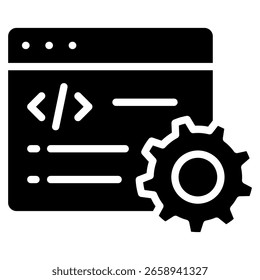 Elemento de ícone de codificação de site para design