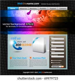 Website Colorful Abstract Template for Stylish web developing