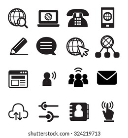 Website communication icon set
