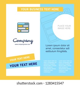 Website Company Brochure Template. Vector Busienss Template