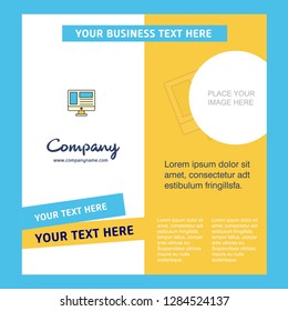 Website  Company Brochure Template. Vector Busienss Template