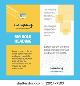 Website  Company Brochure Title Page Design. Company profile, annual report, presentations, leaflet Vector Background