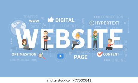 Website Concept Illustration Idea Content Page Stock Vector (Royalty ...