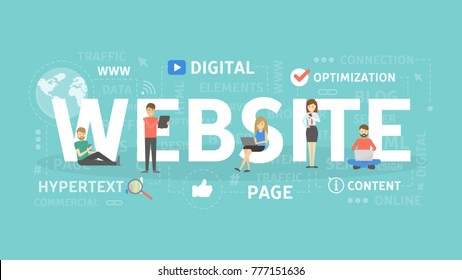 Website concept illustration. Idea of content, page and hypertext.