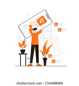 website concept ilustrations for your landing page