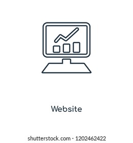 Website concept line icon. Linear Website concept outline symbol design. This simple element illustration can be used for web and mobile UI/UX.