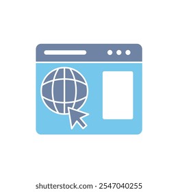 website concept line icon. Simple element illustration. website concept outline symbol design.